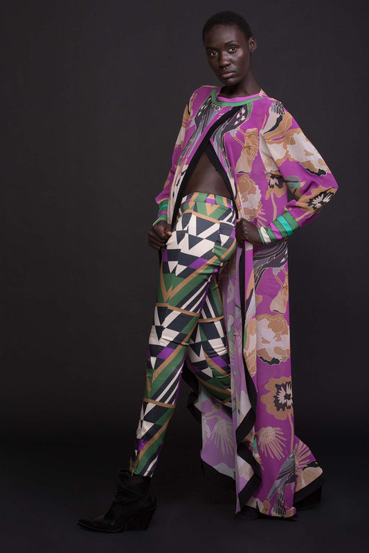 BRUNO Blackbird Print Pants Leigh Schubert