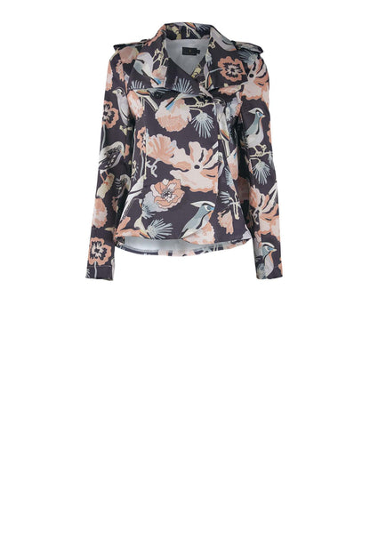 MARISSA Bird Print Black Coats & Jackets Leigh Schubert