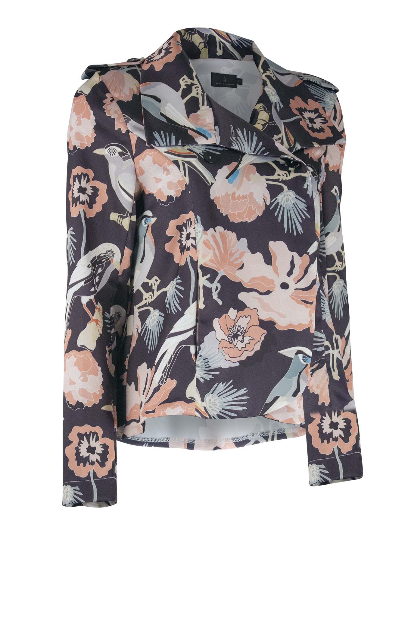 MARISSA Bird Print Black Coats & Jackets Leigh Schubert