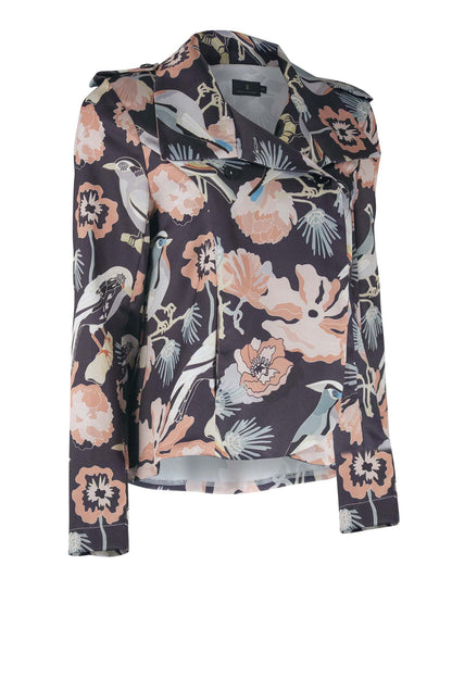 MARISSA Bird Print Black Coats & Jackets Leigh Schubert