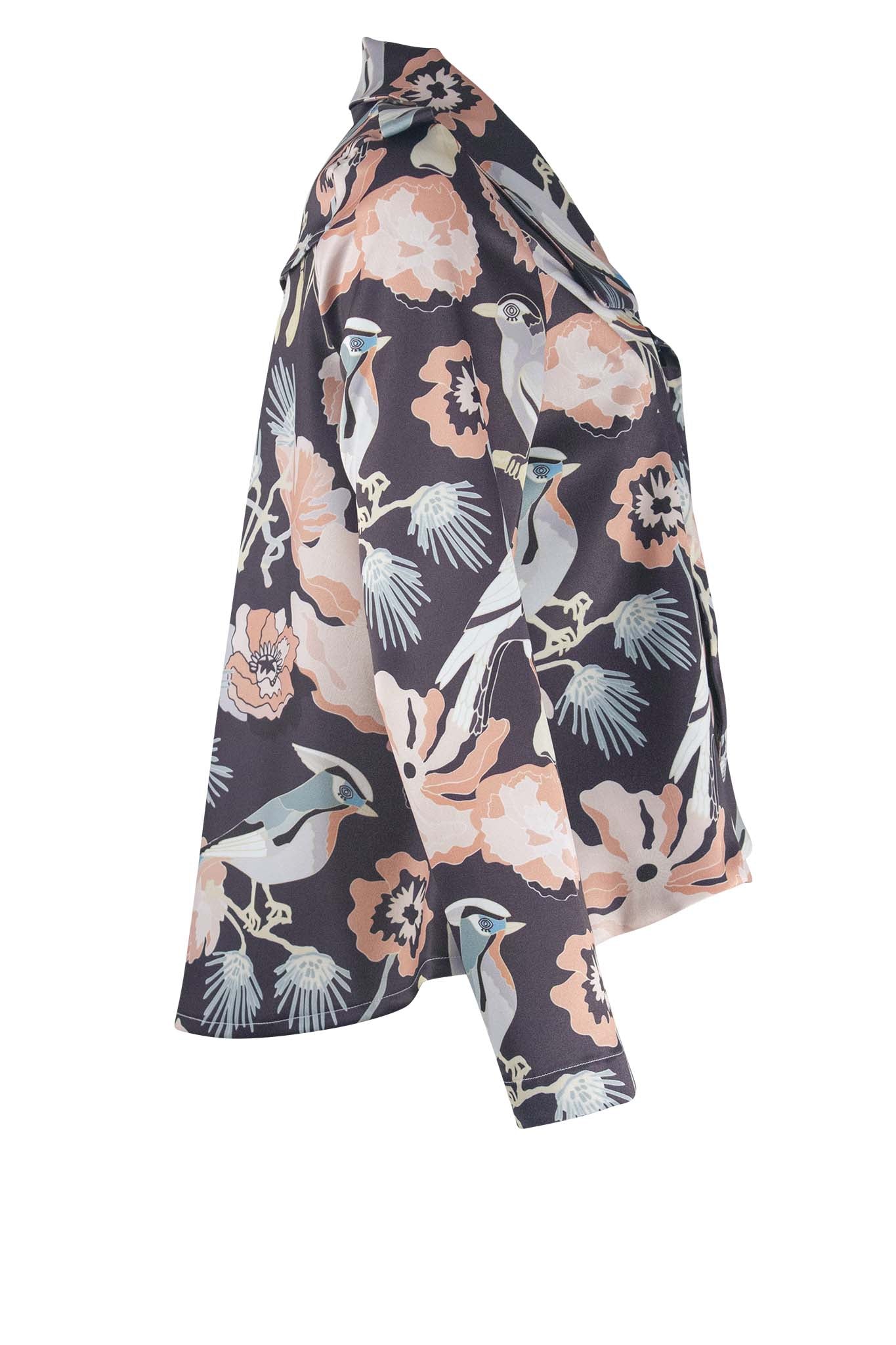 MARISSA Bird Print Black Coats & Jackets Leigh Schubert