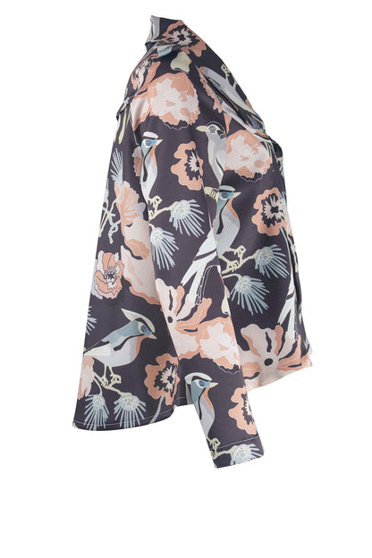 MARISSA Bird Print Black Coats & Jackets Leigh Schubert