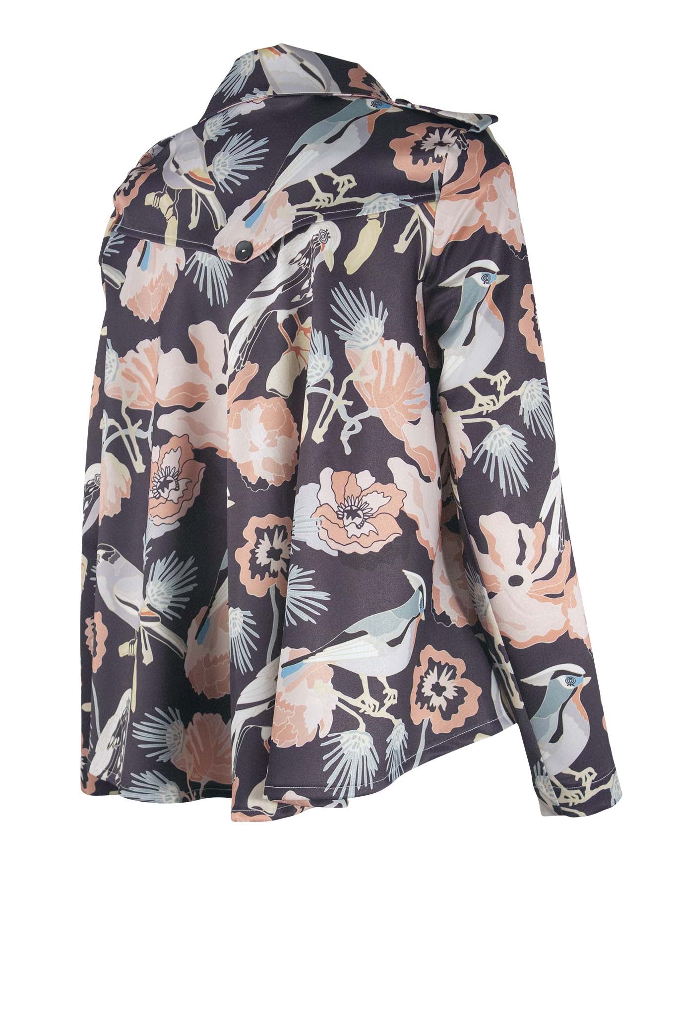 MARISSA Bird Print Black Coats & Jackets Leigh Schubert
