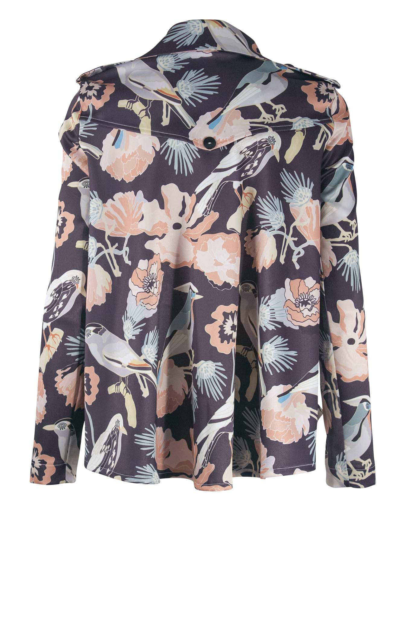 MARISSA Bird Print Black Coats & Jackets Leigh Schubert
