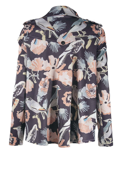 MARISSA Bird Print Black Coats & Jackets Leigh Schubert
