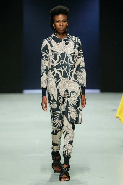 SHAKA Wild Print Camel Black Coats & Jackets Leigh Schubert