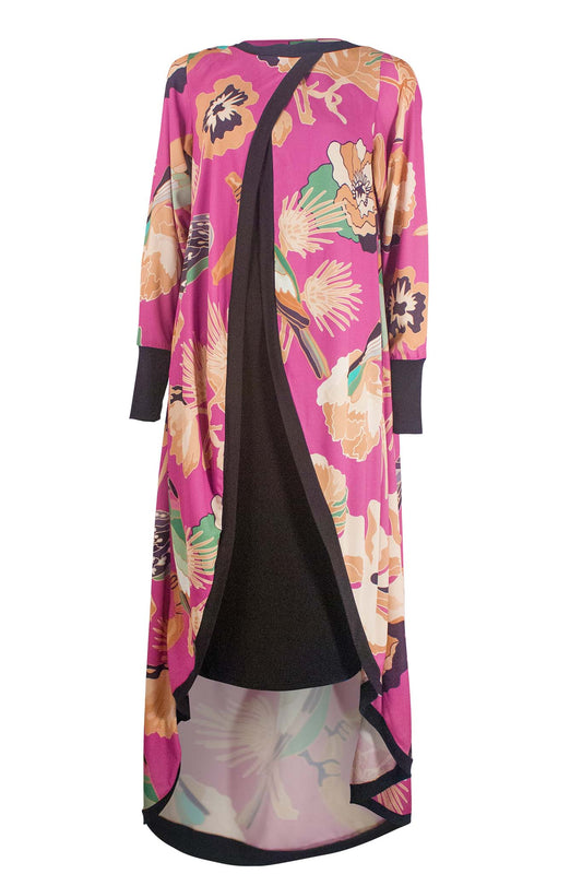 SHEILA Magenta Bird Print / Black Dresses Leigh Schubert