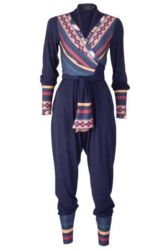 STUYVESANT Navy Jumpsuits & Rompers Leigh Schubert